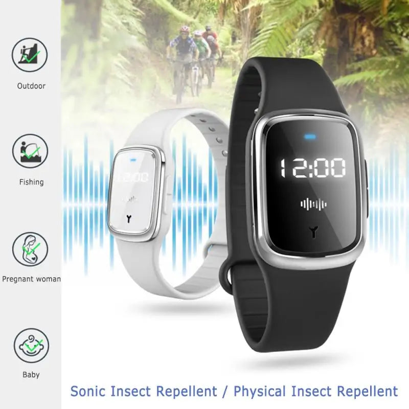 Ultrasonic Natural Mosquito Repellent Bracelet