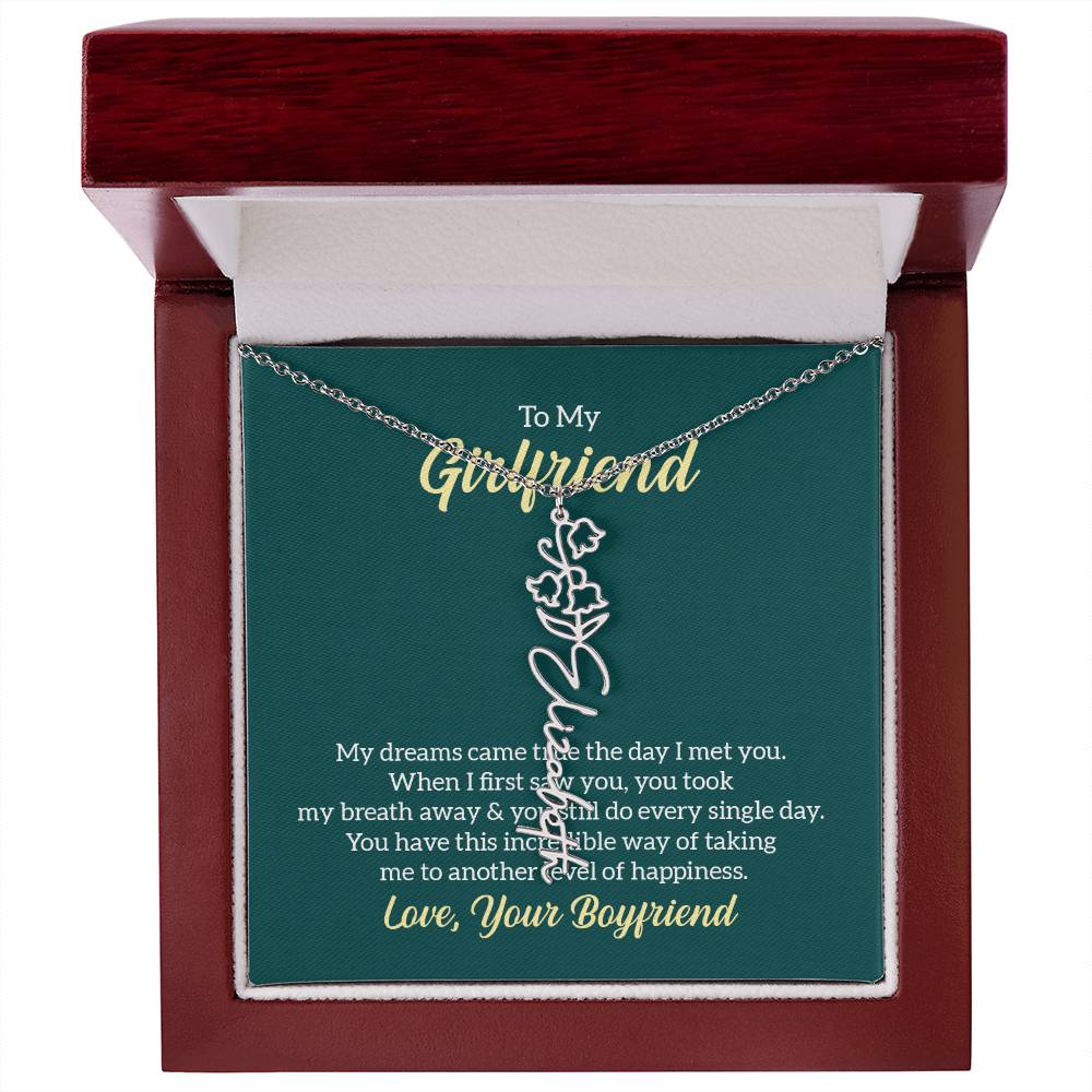 Flower Name Necklace